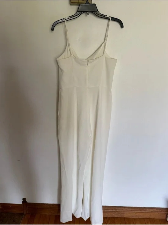 ANTONIO MELANI White Wide-Leg Cowl-Neck Jumpsuit - Picture 4 of 5